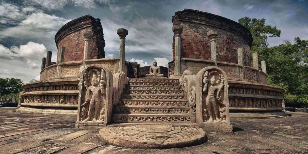 Ancient Buddhist Temple Ruins in Polonnaruwa, Sri Lanka