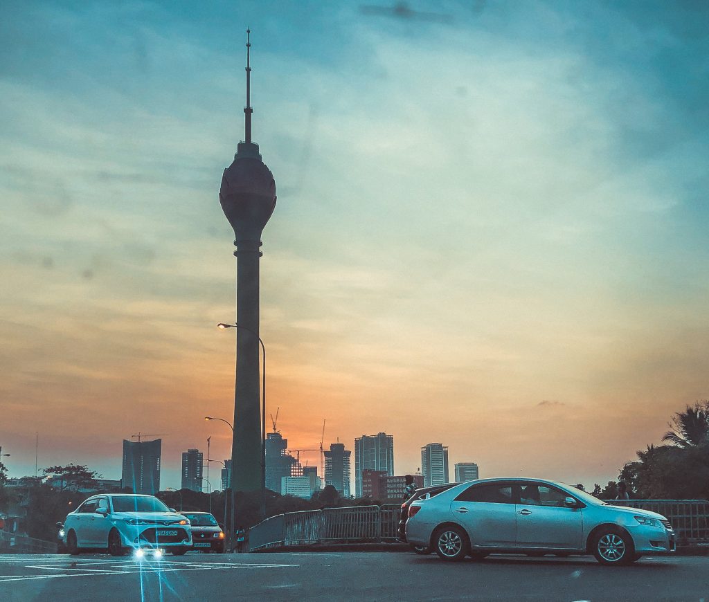 Sri Lanka Road Trip with Iconic Lotus Tower in Background